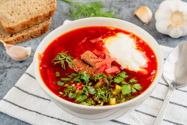 Ukrainian Red Borscht Soup