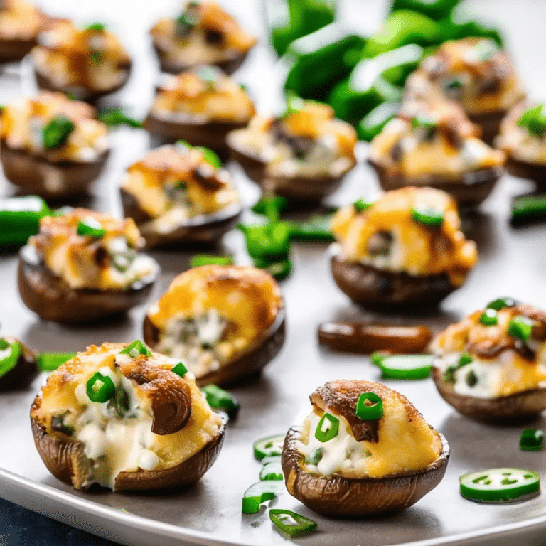 Jalapeno Popper Mushrooms