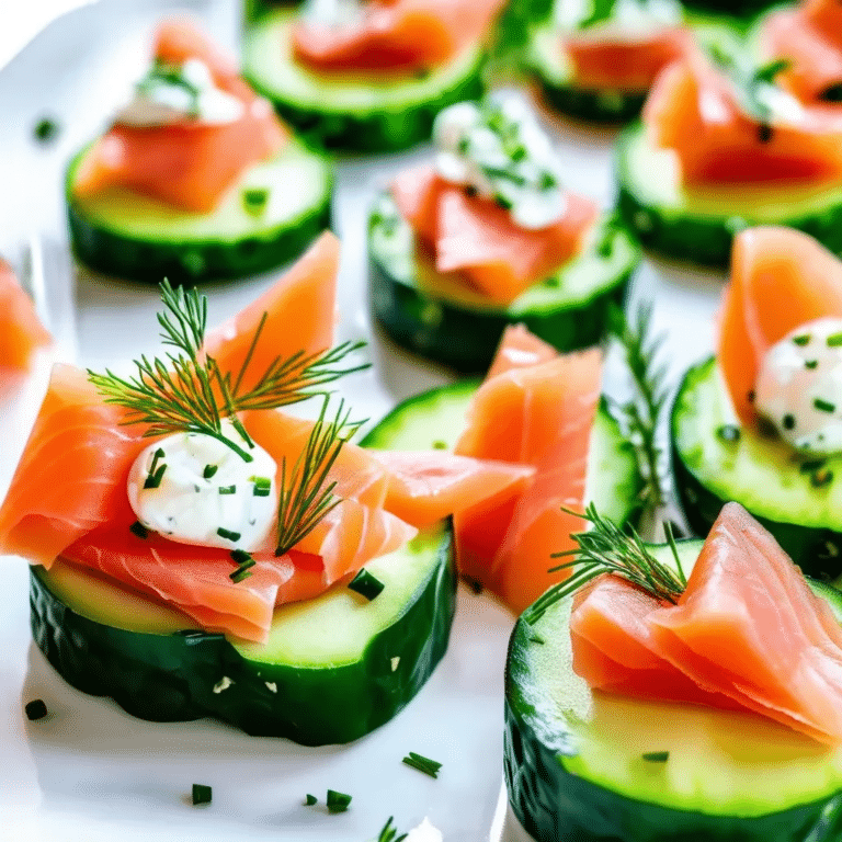 Smoked Salmon Cucumber Bites