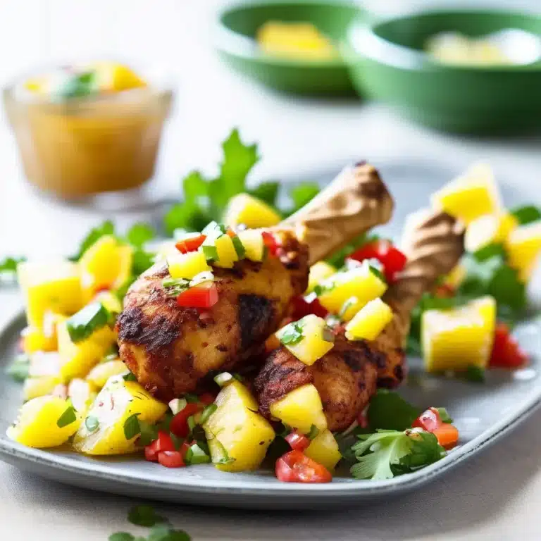 Drumsticks with Pineapple Salsa