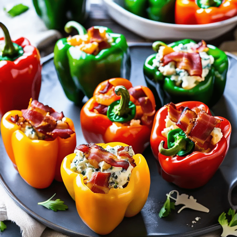 Blue Cheese & Bacon Stuffed Peppers