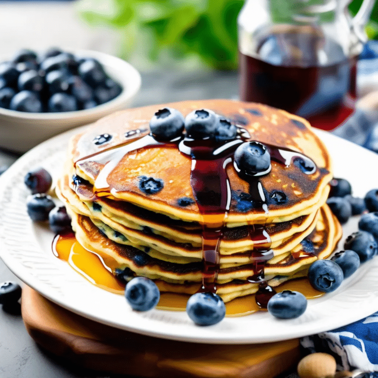 Blueberry Cornmeal Pancakes