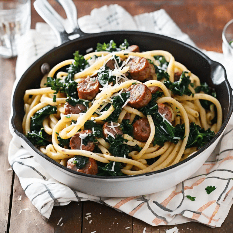 Bucatini With Sausage & Kale