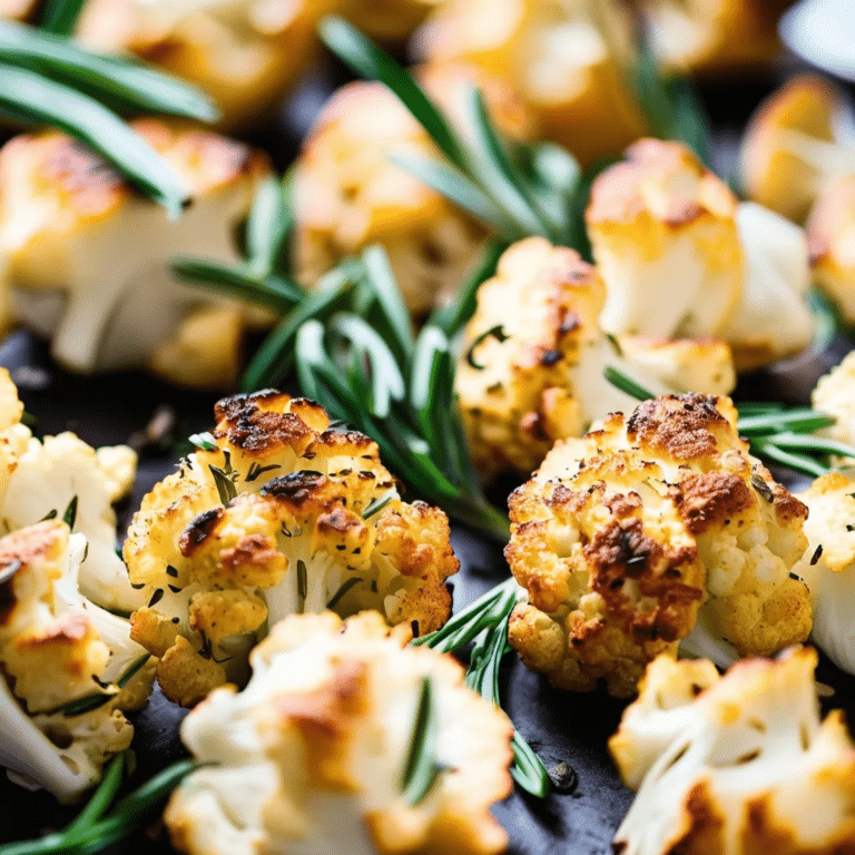 Roasted Rosemary Cauliflower