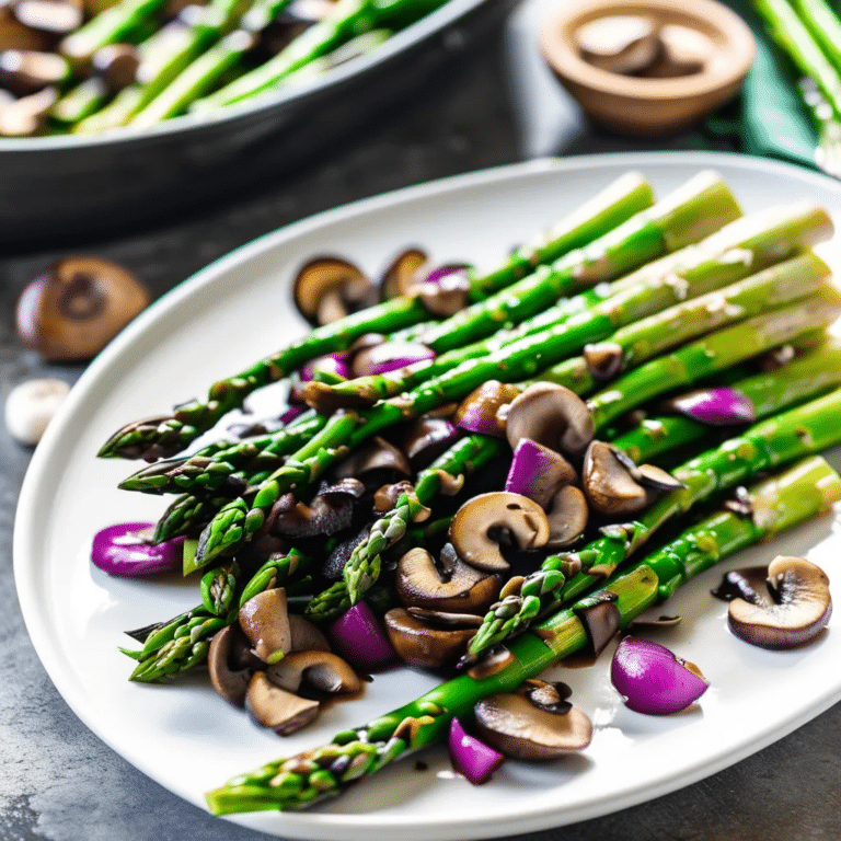 Sauteed Asparagus With Mushrooms