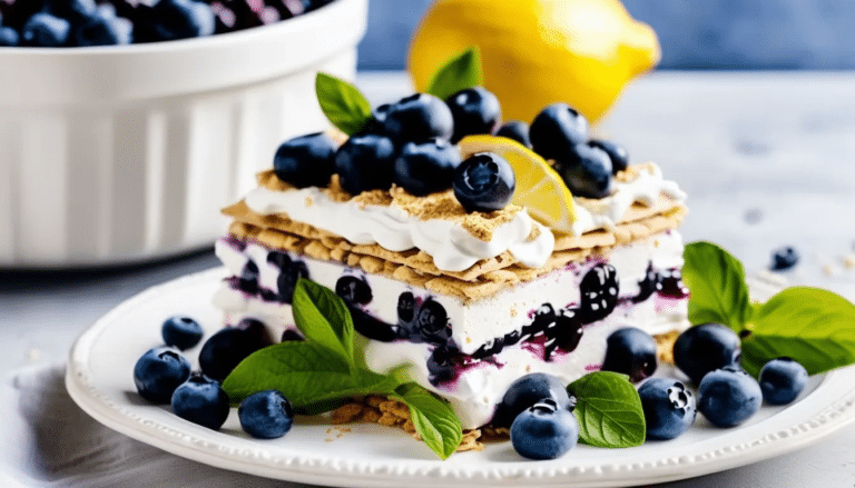 Blueberry Lemon Icebox Cake