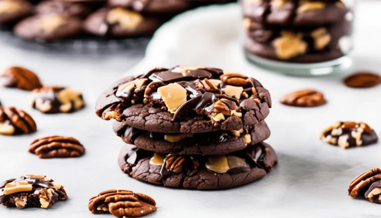 Chocolate Turtle Cookies