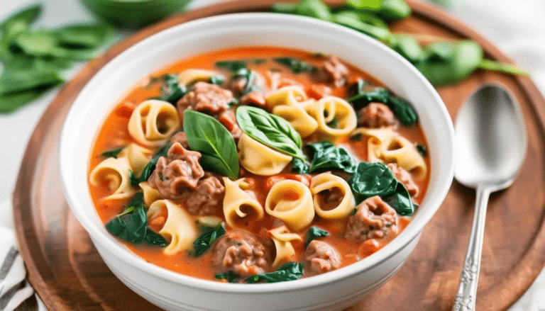 Creamy Sausage Tortellini Soup