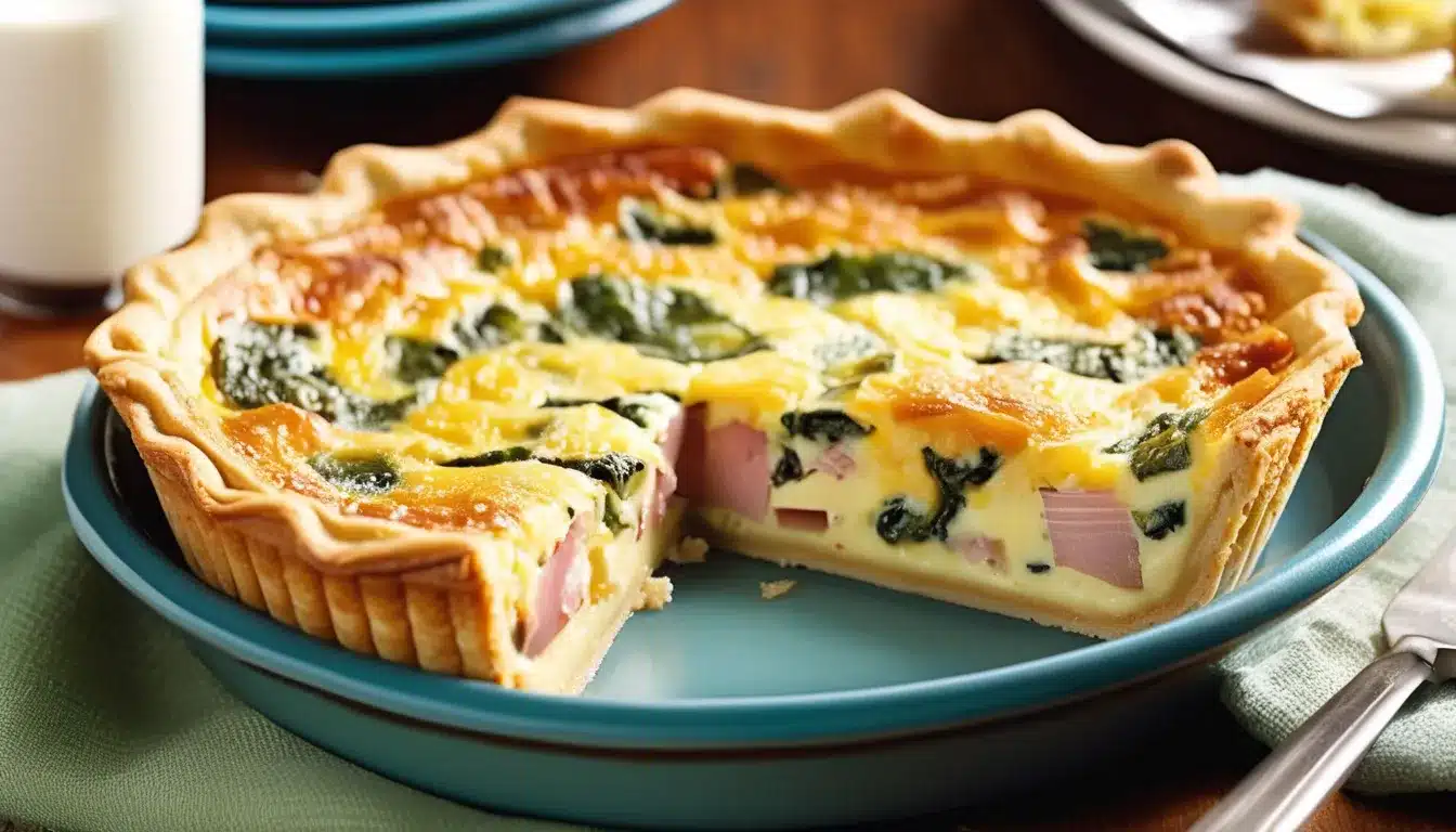 Ham and Swiss Cheese Quiche - MarketGrow.com