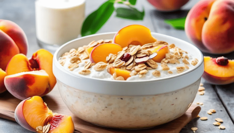 Peaches And Cream Overnight Oats