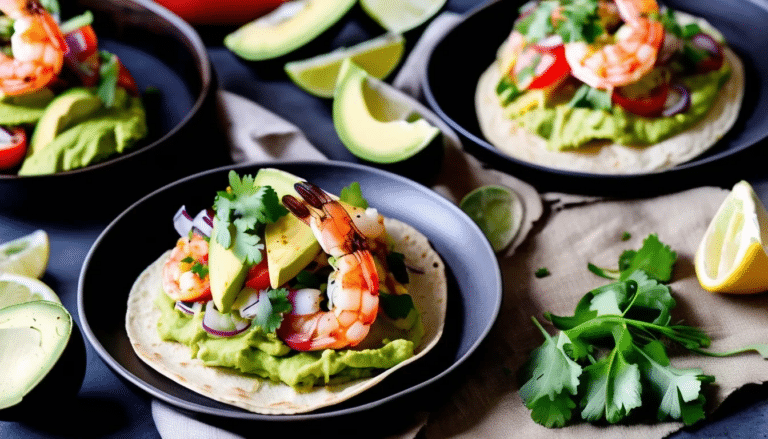 Shrimp Avocado Tostadas